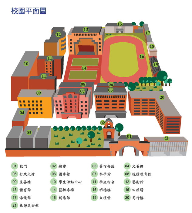 國北教大校平面圖